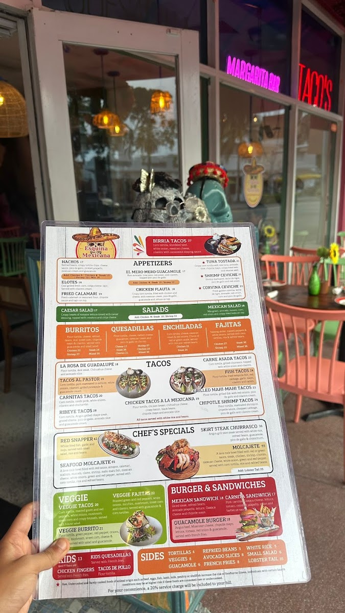 Esquina Mexicana Menu - Image 1