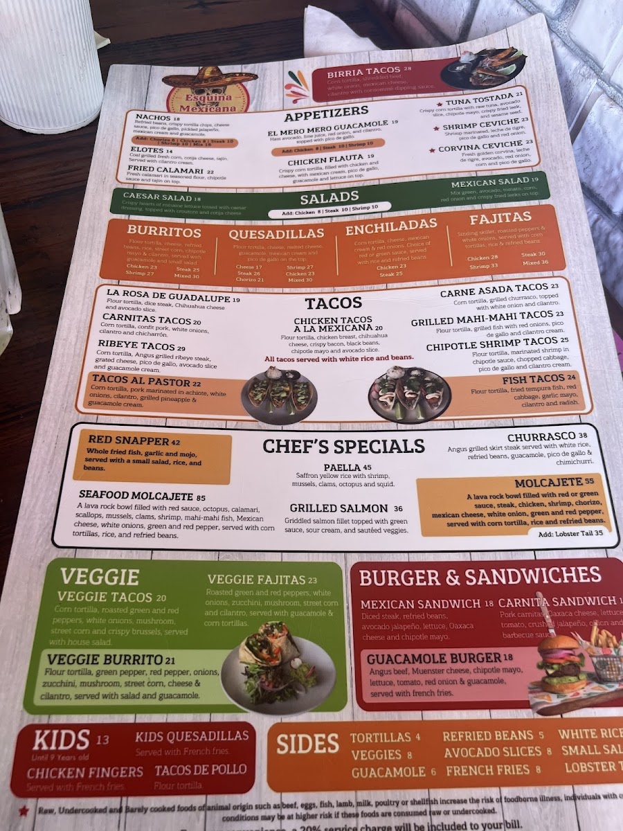 Esquina Mexicana Menu - Image 4
